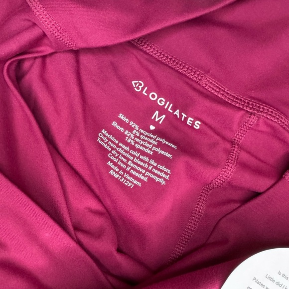 Blogilates Women’s Ballerina Skort - Burgundy Size Medium NWT - Picture 8 of 9